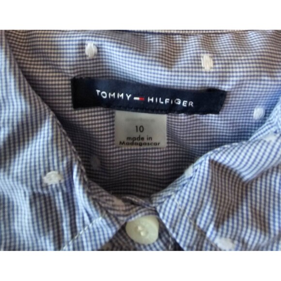 Tommy Hilfiger Shirt Dress Women 10 Blue polka dot, sleeveless NWOT - Picture 4 of 4